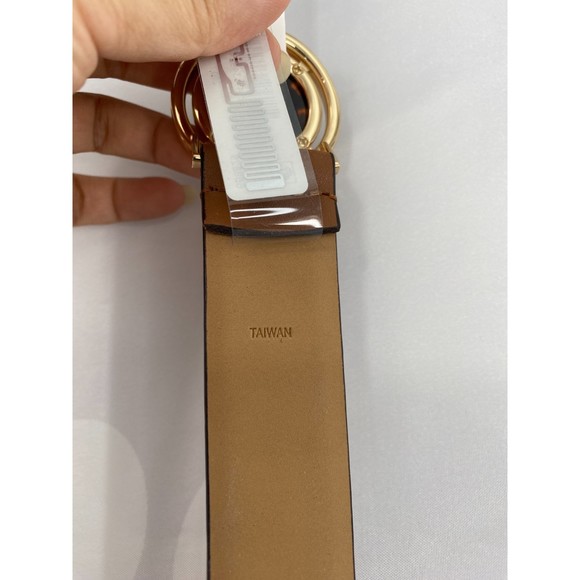 Michael Kors NWT Faux Tortoiseshell Buckle Leather Belt Luggage Brown Medium New main image 4